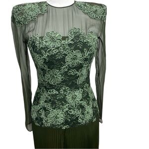 John Anthony Elegant Green Lace Jacket And Gown